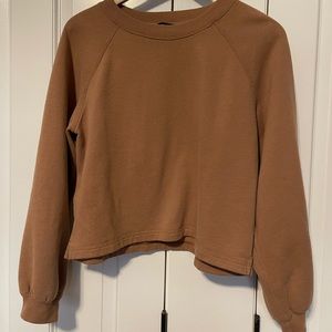 Abercrombie Puff-Sleeve Crewneck Sweatshirt